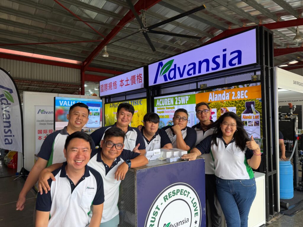 Advansia team at their exhibition booth during AgTech 2026 in Raub